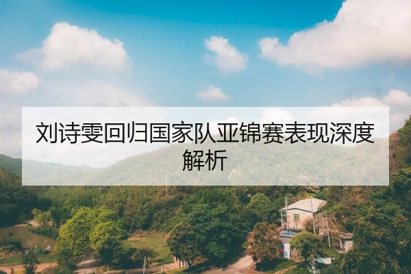 刘诗雯回归国家队亚锦赛表现深度解析 - Kaiyun